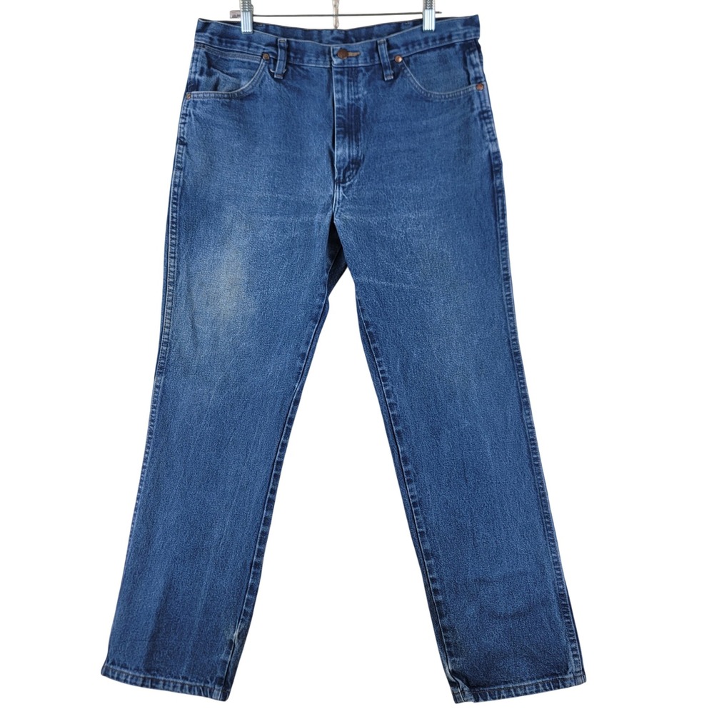 Wrangler Jeans Mens 36x32 (Fits 35x30) Blue Cowboy Cut Straight Leg Rodeo 936PWD